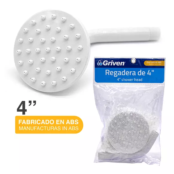 REGADERA PLASTICA PARA DUCHA 4"