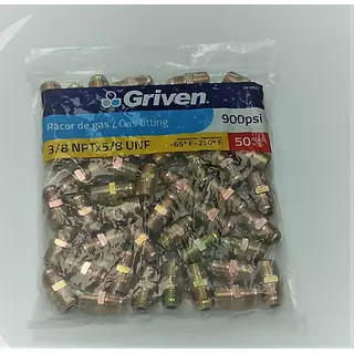 RACOR DE GAS x 50 PZAS.