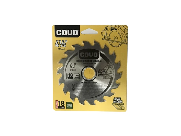 Disco Corte Madera Sierra Circular 4 1/2 " 18 Dientes