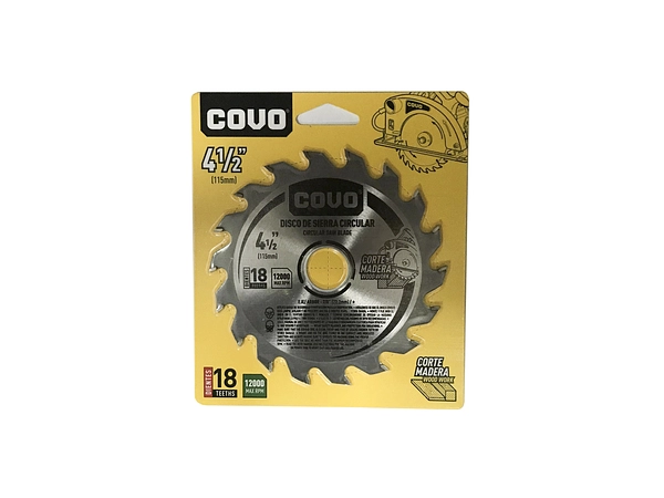 Disco Corte Madera Sierra Circular 4 1/2 " 18 Dientes