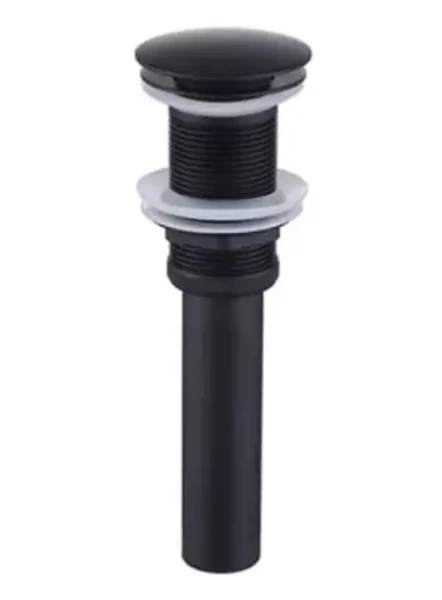 Desague Lavamanos Push Negro Con Tapon Grande 20 Cm