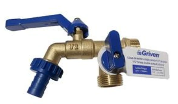 Llave De Esfera Doble Salida 1/2"