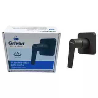 Llave Individual Para Ducha Acero Inoxidable Acabado Negro M