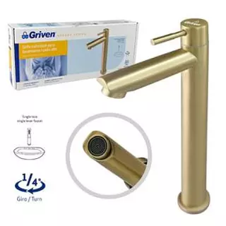 Grifo Individual Para Lavamanos Cuello Alto