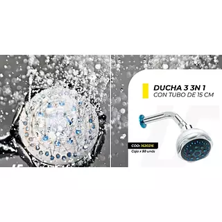 Ducha 3 En 1 Tubo 15 Cm