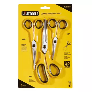 Tijera Domestica Set De 3pcs Uyu