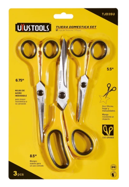 Tijera Domestica Set De 3pcs Uyu