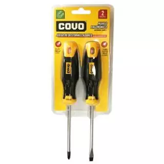 Juego Destornilladores X2 4¨ Mango Ergonomico Blister Pza