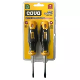 Juego X2 Destornilladores 3¨ Mango Ergonomico Blister Pza