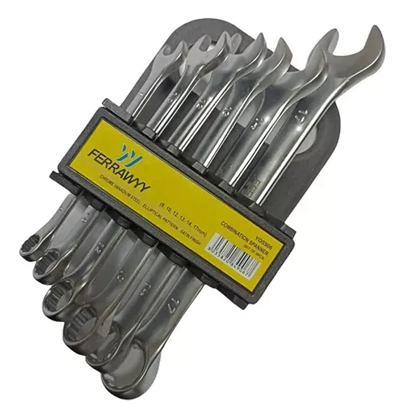 Llave Comb. 6pcs Cr-V Satin Ferrawyy