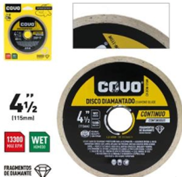 Disco Diamantado Continuo 4 1/2" Blister Pza