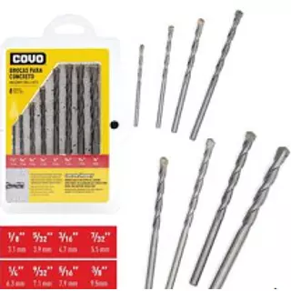 Juego Brocas Concreto X8 Piezas
