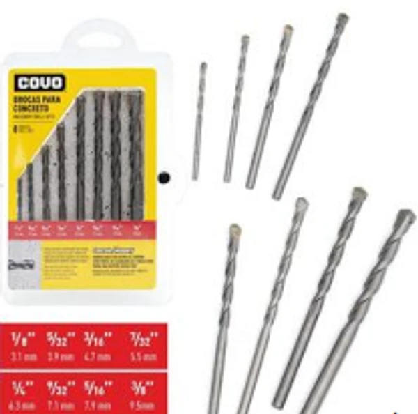 Juego Brocas Concreto X8 Piezas