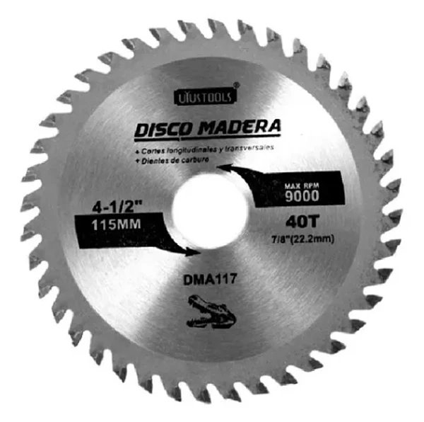 Disco Madera 115 X 40d 200un/Caja