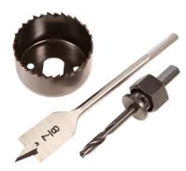 Sierra Y Broca P/Instalar Chapa 3pcs