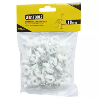 Grapa Para Cable Blanco 9mm 100pcs/Set Uyus