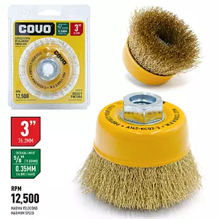 Cepillo Copa Alambre 3" Blister Pza