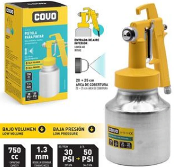 Pistola Con Spray Para Pintar 750 Cc Pza