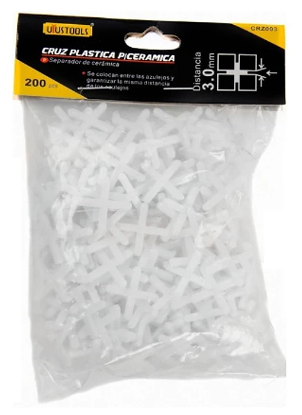 Cruz Plastica P/Ceramica 3mm 200pcs/Set Uyu