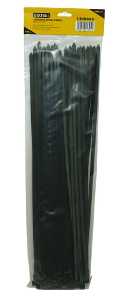 Amarra Plastica 7.5 X 500 Negra 100un/Set Uyus