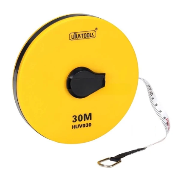 Cinta Metrica Amarilla 30m-Fibra Vidrio Uyus