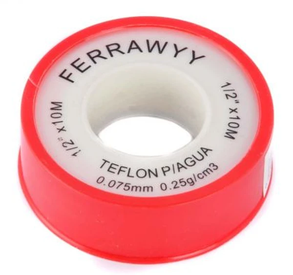 Teflon P/Agua 1/2"X10mx0.25g/Cm3 Fwyy