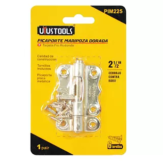 Picaporte Maripoza Dorada 3"