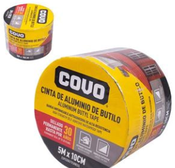 Cinta De Aluminio De Butilo - 10cm X 5m - Grosor 1.5mm