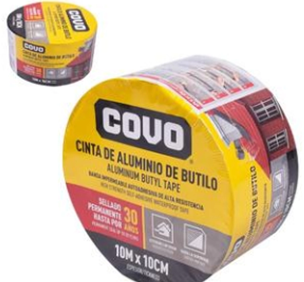 Cinta De Aluminio De Butilo - 10cm X 10m -Grosor 2 Mm