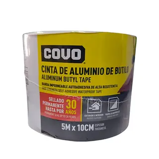 Cinta De Aluminio De Butilo - 10cm X 5m - Grosor 1.5mm