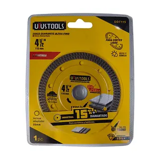 Disco Diamante Ultra Fino Uyustools 4.5" | Corte Seco/Húmedo