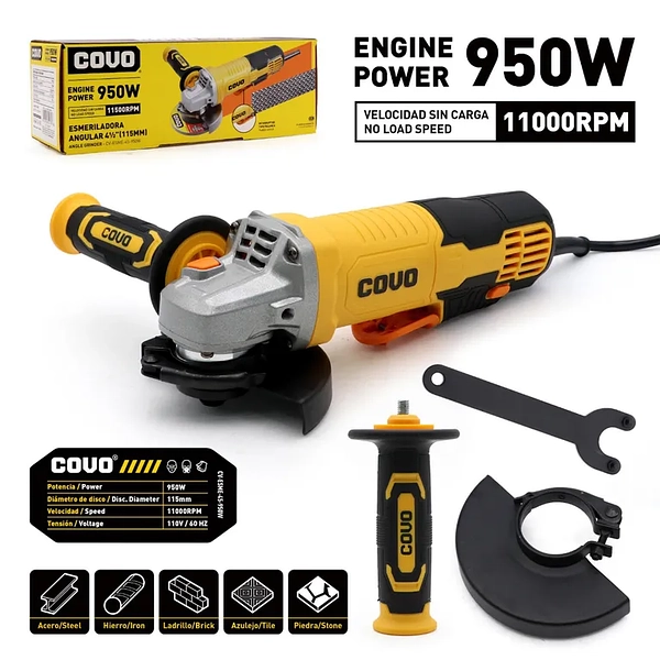 Pulidora Esmeliladora Angular 4" 950w