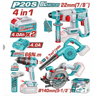 Combo Total Inalámbrico 20v 4pcs